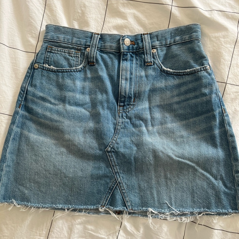 MADEWELL Rigid Denim A Line Jean Skirt
